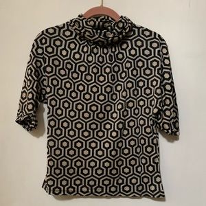 Groovy art deco silk turtleneck